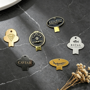 Ouvre-boîtes à caviar personnalisés en métal émaillé imprimé, outils d'emballage alimentaire assortis avec logo pour coffrets cadeaux gastronomiques de luxe - Product Image 4