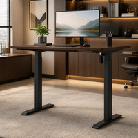 Table assise-debout motorisée à 2 niveaux avec fixation directe sur panneau, moteur unique, stabilité de qualité industrielle
