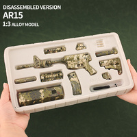 Modèle de pistolet miniature AR15 en métal à l'échelle 1:3, camouflage, kit de construction, modèle de pistolet en métal pour adultes, vente en gros