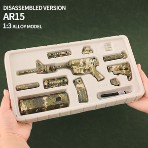 نموذج مسدس معدني مصغر <span class=keywords><strong>AR15</strong></span> بمقياس 1:3 للبيع بالجملة، طقم بناء مموه للبالغين - Product Image 5