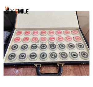 Pierre pliante onyx échecs jeu de stratégie de table pièces de plateau pliables ensemble de voyage échecs chinois pour 2 joueurs pour l'entraînement cérébral - Product Image 2