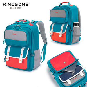 Kingsons Children <b>Backpack</b> 15 Inches Purple Solid Color School Education For Elementary <b>Students</b> - Product Image 2