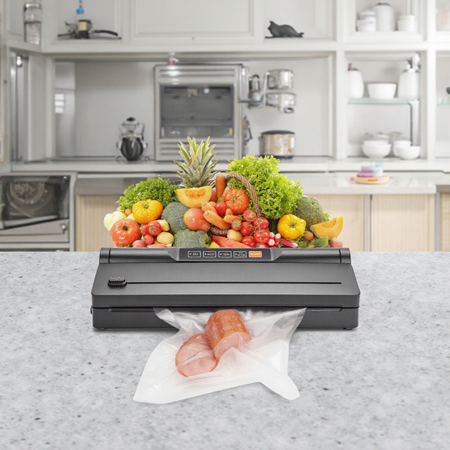 Portable Mini Electric Handheld Plastic Vacuum Sealer 110W Easy Clean Household Built-In Bag Cutter Manual Operation Sealing