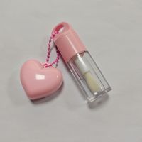 Tubes à gloss transparents en plastique de 3,5 ml et 5 ml, avec logo personnalisé, conteneurs vides pour gloss, emballage cosmétique avec porte-clés mignon