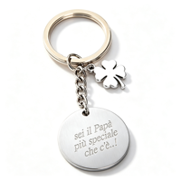 Porte-clés en métal avec logo personnalisé, vente en gros, cadeau promotionnel d'entreprise, OEM, alliage de zinc, gravure au laser, fournisseur de porte-clés
