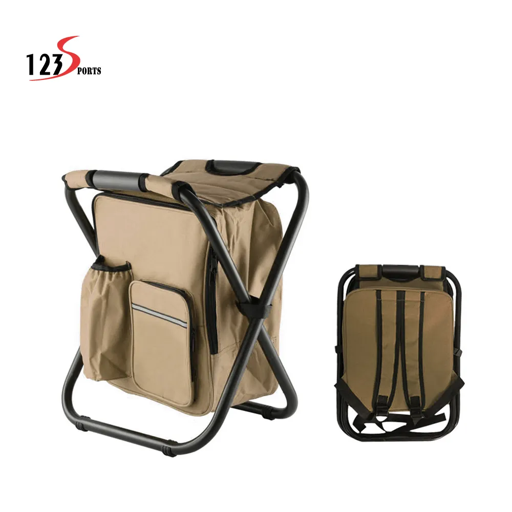 2023 Outdoor Foldable Carp Folding Backpack Fishing Chair With Cooler