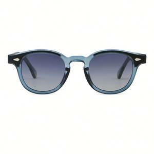 Lunettes de soleil rondes punk UV400 avec logo personnalisé, monture à rivets, pour hommes et femmes, collection mode 2025 - Product Image 2