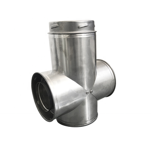 Raccord en T croisé à 4 voies en acier inoxydable pour cheminée, connecteur d'évacuation pour poêle à bois, accessoires <span class=keywords><strong>de</strong></span> foyer, design moderne - Product Image 2