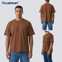 T-shirts pour hommes Kuenzi, col rond, coupe classique, 100% coton, 340 GSM, grammage lourd, durables, vierges, grandes tailles, avec logo personnalisé et couleurs assorties