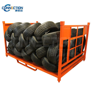 מחסן פלדת צינור אחסון מתקפל לערום צמיג מורט Stillages משאית צמיג מתלה תחבורה - Product Image 1