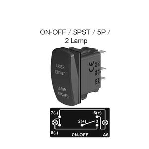 WELFNOBL, высокое качество, 20 А, 10 А, Электрический красный светодиодный светильник, 12 В, 24 В, переключатель постоянного тока, водонепроницаемый 5-контактный автомобильный лодочный тумблер - Product Image 5