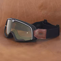 Lunettes de moto vintage, masques de ski, lunettes pour casque 3/4 pour la conduite tout-terrain