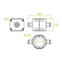 Support de poteau en aluminium L06A AT5 avec garantie de 3 ans pour les séries L06A-A et L06A-C, installation facile, luminaire d'éclairage extérieur