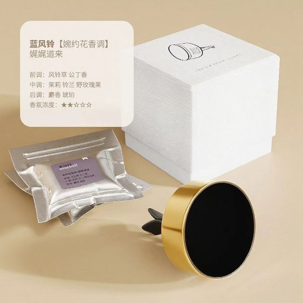 Blue wind chime-silver fragrance clip + two pieces