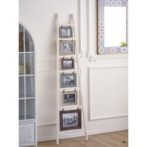 Nuevo Producto, <span class=keywords><strong>Diseño</strong></span> Vintage, Estantes de Madera Rústica Blancos, Estante Decorativo de Piso para Decoración del Hogar - Product Image 4