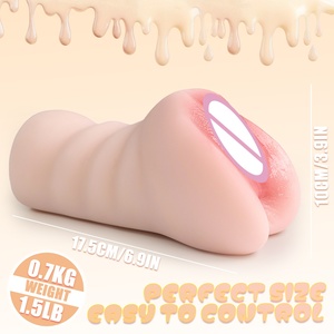 Expédition gratuite depuis les entrepôts américains : Masturbateur réaliste de poche pour homme, double canal, avec TPE réaliste anal/vaginal pour hommes - Product Image 2