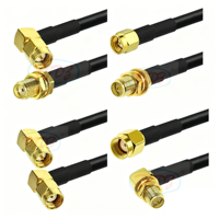 Câble coaxial RF personnalisé 50 ohms, assemblage de câbles RG174 RG316 RG58 RG223 RG402 RG405, câble de raccordement coaxial avec connecteur SMA N BNC TNC UHF MCX