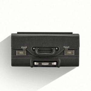 Maleta de Viaje Profesional de Cuero PU Moderno de Primera Calidad, con Ruedas Giratorias, Portátil, Ligera, Impermeable, con Candado para Piloto - Product Image 3