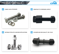 Baut Mur Ring A2 A4 Stainless Hex Bolt Nut Washer 316 SS 304 SS Baut dan Mur