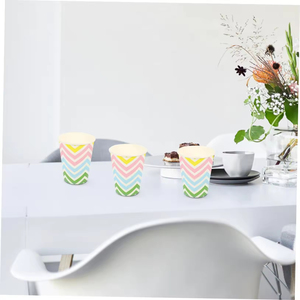 Ensembles de vaisselle jetables de vente directe d'usine gobelets en papier 250ml gobelets en papier en bande pour boire du jus d'eau de fête Cola - Product Image 5