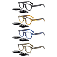Gafas de Acetato de Diseño de Lujo, Monturas de Gafas de Acetato Gruesas y Modernas, Gafas Retro, Monturas Ópticas de Acetato