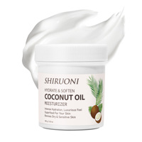 Crème hydratante pour le visage et le corps à l'huile de coco biologique, marque privée, raffermissante, éclaircissante, pour une peau plus douce et lissante