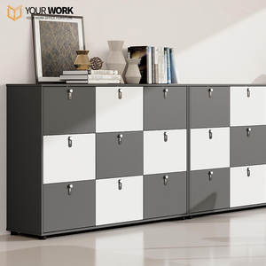 Armoire de classement moderne en bois blanc à 3 tiroirs avec serrure à combinaison, armoire de classement commerciale - Product Image 1