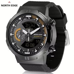 นาฬิกาข้อมือดิจิตอลสำหรับผู้ชาย North EDGE รุ่นยอดนิยม HORNET นาฬิกากีฬาสำหรับวิ่งและปั่นจักรยาน กันน้ำ 50 เมตร แสดงเวลาโลก พร้อมไฟส่องสว่าง - Product Image 2