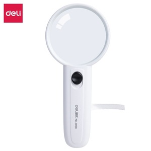 Deli Handheld <b>Magnifier</b> 90 Mm Lens With Led <b>Light</b> For Reading Office Study - Product Image 1