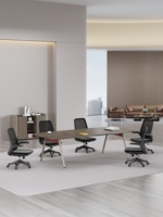 Table de conférence de bureau commerciale ovale moderne, simple et compacte, avec plateau en MDF, couleur personnalisable, petite table de réunion pour projets