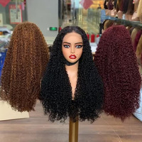 Perruque frontale en dentelle SDD naturelle bouclée Pixie, 200 % cheveux humains bruts vietnamiens, perruques frontales en dentelle HD 13x4 sans colle pour femmes noires