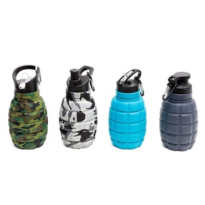 Xách tay leakproof phòng tập thể dục gấp chai nước bán buôn EcoFriendly Silicone có thể gập lại chai nước với rò rỉ bằng chứng Twist <span class=keywords><strong>cap</strong></span> - Product Image 4