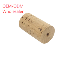 Factory Wholesale Natural Cylindrical Cork <b>Stopper</b> With Single Hole Custom Logo Reed Diffuser Cork Plug For Fragrance Essential - Product Image 1