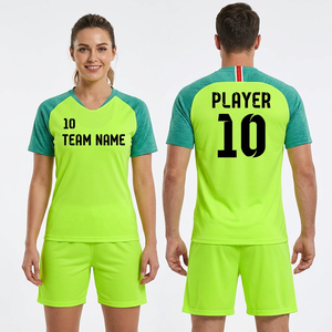 เสื้อฟุตบอลคอกลมสีเขียวนีออน แขนยาว สกรีนชื่อทีมตามสั่ง ซับเหงื่อได้ดี เสื้อผ้าสำหรับผู้ใหญ่แบบยูนิเซ็กซ์ 100% - Product Image 5