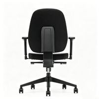 Chaise de bureau pivotante robuste 150 kg avec soutien lombaire adaptatif, chaise de bureau ergonomique compacte pour travailleurs