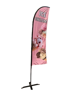 60*240 cm venta al por mayor helado bandera hoja bandera para tiendas promoción publicidad tienda Show Banner sin asta de bandera incluida - Product Image 1