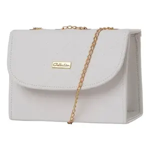 Sac à bandoulière Fana Mariconera pour femme, orné de paillettes, avec fermeture éclair, blanc, élégant, pour jeunes femmes - Product Image 1