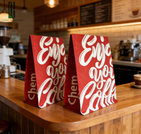 Bolsas de Café de Aluminio con Fondo Cuadrado, Resistentes a la Humedad, Impresión Personalizada, para Granos de Café, Bolsas de Empaque para Alimentos con Cierre, 250g, Venta al Por Mayor