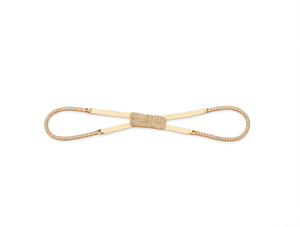 Catena da Vita in Lega d'Acciaio Placcata Oro con Strass per Donna, Gioiello per il Corpo Geometrico e Glamour per Feste, Lunghezza Standard - Product Image 1