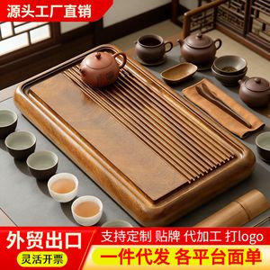 Solid rosewood <b>tea</b> tray, new Chinese style, <b>light</b> luxury, dry brewing table, home/office <b>tea</b> table, drainage <b>tea</b> tray, business - Product Image 5