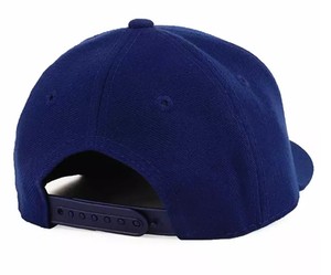 High Quality Royal Blue Gorras Hiphop Cap 20% Wool 80% Acrylic Blend 6 Panel Blank Snapback Hats Wholesale - Product Image 3