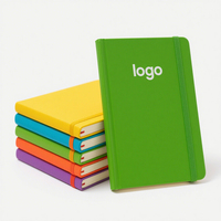 Benutzer definierte A6 A5 gefüttert Regel Logo Größe Geschenk Reise Pu Leder Notebook mit Gummiband
