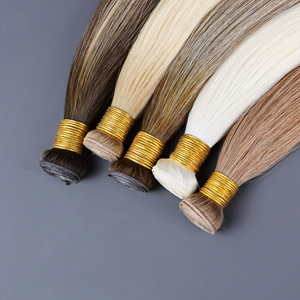 <span class=keywords><strong>Extension</strong></span> per <span class=keywords><strong>capelli</strong></span> russi Genius Weft, trama sottile invisibile ibrida, cuciture di grado industriale per una tenuta semi-permanente sicura. - Product Image 3