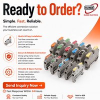 Connecteurs de fils KV2.5, connecteurs rapides sans vis pour rail DIN, bornier de raccordement de fils à enfoncement