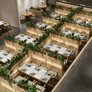 Separador de Plantas de Madera Personalizable con Logotipo para Colocar en las Separaciones de Plantas de Restaurantes y Cafeterías que Brindan Privacidad - Product Image 5