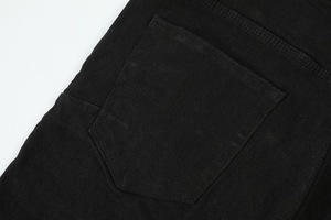 Factory Direct Sales of New High-quality <strong>P</strong> Brand Elastic Tight Black Pleated Men's Denim Pants From Europe and America - Product Image 5