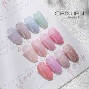 Caixuan ขายส่งเจลโปแลนด์2020ใหม่วันหยุด <span class=keywords><strong>Rush</strong></span> ชุด12สีนีออน Glitter เจลสี - Product Image 4