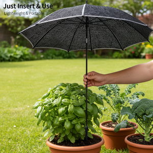 Auvent en maille noire stabilisé aux UV, <span class=keywords><strong>facile</strong></span> à installer et durable, pour jardinières et plantes sensibles - Product Image 2