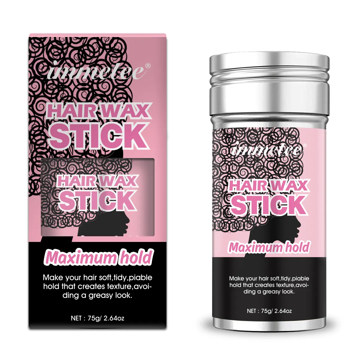 Custom Logo Hair Wax Stick Lace Wig Glue Set Organic Broke Hair Edge Control Lasting Styling Hair Finishing Wax Stick