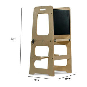 Torre De Aprendizaje Montessori plegable Torre De aprendizaje para niños muebles De madera plegables ayudante De cocina taburete para niños - Product Image 6